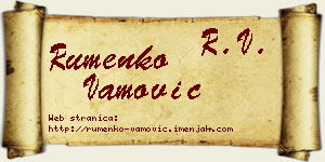 Rumenko Vamović vizit kartica